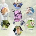 thumbnail image 3 of 4 Wheel Pet Stroller Dog Stroller Dog Carriers for Small Dogs with Cup Holder, Pink, 3 of 7