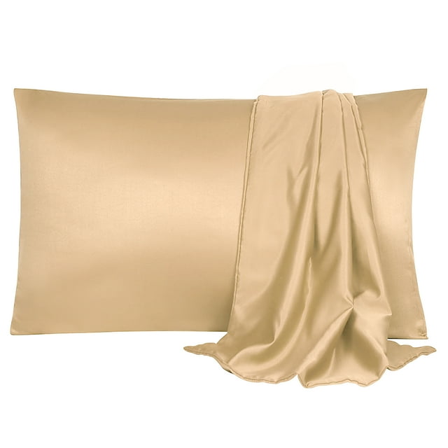 Unique Bargains Luxury Satin Pillowcase Cool Silk Pillow Case Cover