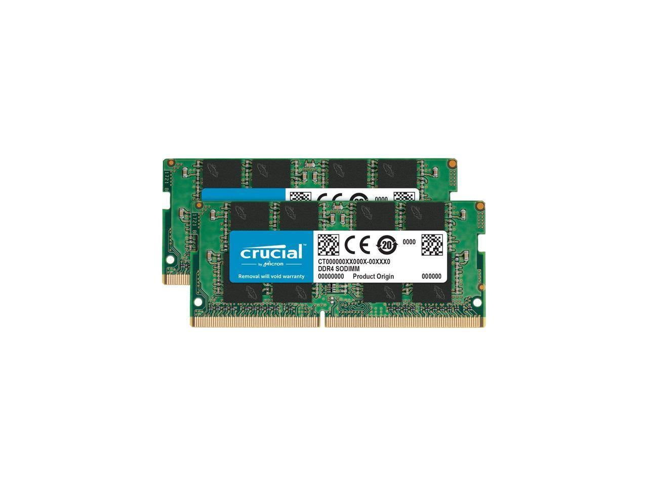 Crucial 64GB Kit (32GBx2) DDR4 3200 MT s CL22 SODIMM 260-Pin Memory -  CT2K32G4SFD832A - Walmart.com
