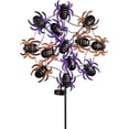 thumbnail image 2 of 44"H Light Movement Solar Garden Stake, Purple Spider Web, 2 of 3