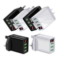 thumbnail image 5 of Pantalla digital 3USB Carga rápida rápido Enchufe de carga Adaptador de corriente USB Cabezal de carga portátil para carga de viaje Negro Hugo Carga rápida, 5 of 5