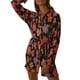 thumbnail image 2 of VISgogo Vestido de camisa con botones para mujer, mini vestido plisado de manga larga con cuello en V y cinturón VISgogo moda, 2 of 9