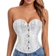 thumbnail image 1 of PEASKJP Body Shaper pour Femmes Col Rond Manches Longues T-Shirts Basiques, Blanc m, 1 of 3