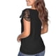 thumbnail image 4 of Blusa de manga corta de encaje informal con cuello en V de verano para mujer Fridja  bn8001, 4 of 8