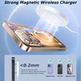 thumbnail image 4 of Cargador magnético JUPAZIP, paquete de 2 unidades, 1,8 m, USB C PD, 20 W, rápido, 4 of 7