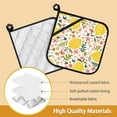 thumbnail image 3 of PRIYAL Retro Groovy Flower Bee Honeycomb Pot Holder Set of 2,Heat Resistant Potholders Oven Hot Pads for Kitchen Cooking Baking BBQ, 3 of 14