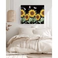 thumbnail image 3 of Sunflowers Wall Art for Living Room,Canvas Picture Wall Decor for Bathroom Bedroom,Botanical Watercolor Butterfly Plant Painting Artwork for Office Kitchen Hallway Dining Room Home Decor 12"x16", 3 of 8