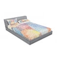 thumbnail image 3 of Colorful Bedding Set with Sheet & Covers, Abstract Mosaic Style Blots Spots Dots Watercolor Circular Illustration, Printed Bedroom Decor 2 Shams, 4 Sizes, Multicolor, by Ambesonne, 3 of 3