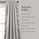 thumbnail image 5 of Lush Decor Reyna - Juego de Paneles de Cortina de Ventana con Volantes, par, 54 Pulgadas de Ancho x 84 Pulgadas de Largo, Gris Claro, Cortina fluida, Cortinas románticas con Volantes para recámara,, 5 of 14