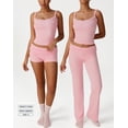 thumbnail image 5 of PISONIC Women's Two Piece Outfit Lace Trim Top and Shorts Set 2 Piece Lounge Sets Gym Yoga Athletic Clothes, 5 of 8