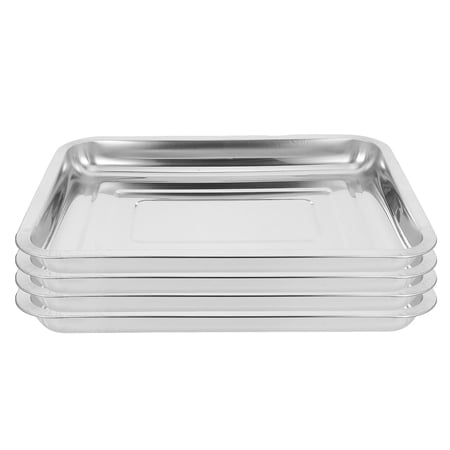 Luxshiny Plated Silver Stainless Steel Gardening Tray for Microgreens and Plant Sprouting