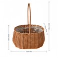 thumbnail image 2 of Bookk Handmade With Handle For Home Arrangement Dry Green Woven Storage Wedding Garden, 2 of 6