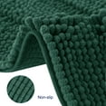 thumbnail image 7 of Subrtex Non-Slip Bathroom Rugs Chenille Soft Striped Plush Bath Mat (Green, 18" x 48"), 7 of 7