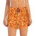 thumbnail image 2 of Goofa Orange Glitter Printed Women 2 in 1 Running Shorts,Quick Dry Athletic Workout Shorts,High Waisted Athletic Shorts with Liner Pockets-, 2 of 9