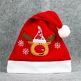 thumbnail image 5 of dajkiuy Santa Hat, Xmas Holiday Hat for Kids, Velvet Comfortable Christmas Holiday Hat Thickening Classic Plush Christmas Decorations New Year Holiday Party Supplies Red White, 5 of 6