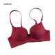 thumbnail image 3 of Qarigey Sujetador sin costuras Sujetador push up 3D inalámbrico Ropa interior sexy transpirable ajustable Lencería, Verde, 32 / 70AB Ropa interior Vino rojo 36/80AB, 3 of 8