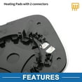 thumbnail image 5 of Unique Bargains Heated Right Side Mirror Glass Replacement for Volvo XC70 XC90 2007-2014, 5 of 6