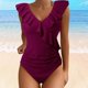 thumbnail image 1 of WILLBEST Traje de Baño Mujer Dos Piezas Trajes de Baño para Mujer Traje de Baño Lindo Traje de Baño con Cuello En V con Volantes, 1 of 4
