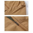 thumbnail image 5 of Hood Crew Men's Casual Jackets Windbreaker Outwear Cargo Bomber Jackets Full Zipper Mid Length Fall Spring Coats Khaki L, 5 of 6