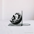 thumbnail image 2 of Glowneon Personalized Surf Girl Metal Book Ends, Surfing Book Holder, 2 of 4