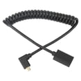 thumbnail image 2 of Cable de conexión universal de 1,2 m con resorte hembra de interfaz multimedia Micro HD a HD de 8K60 Hz, OD4.0, para cámara, tableta y TV, curvado a la derecha de 90 grados., 2 of 14
