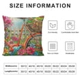 thumbnail image 5 of PHYHOO Pillow Covers Spring Summer Theme Flower Bicycle Birds Decorative  Linen Square Throw Waist Pillow Case Cushion Cover  White, 5 of 5