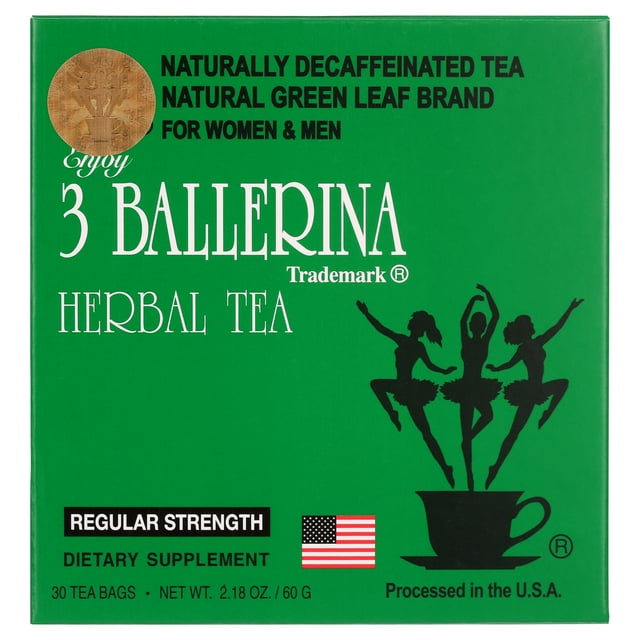 3 Ballerina Herbal Tea Men And Women Dieters' Drink Regular Strength 30