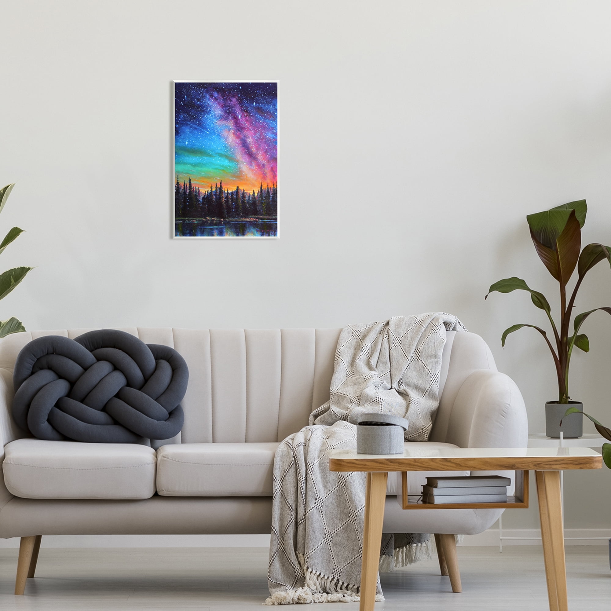 Stupell Industries Vivid Nebula Landscape Nature Painting Unframed Art Print Wall Art, 13 x 19