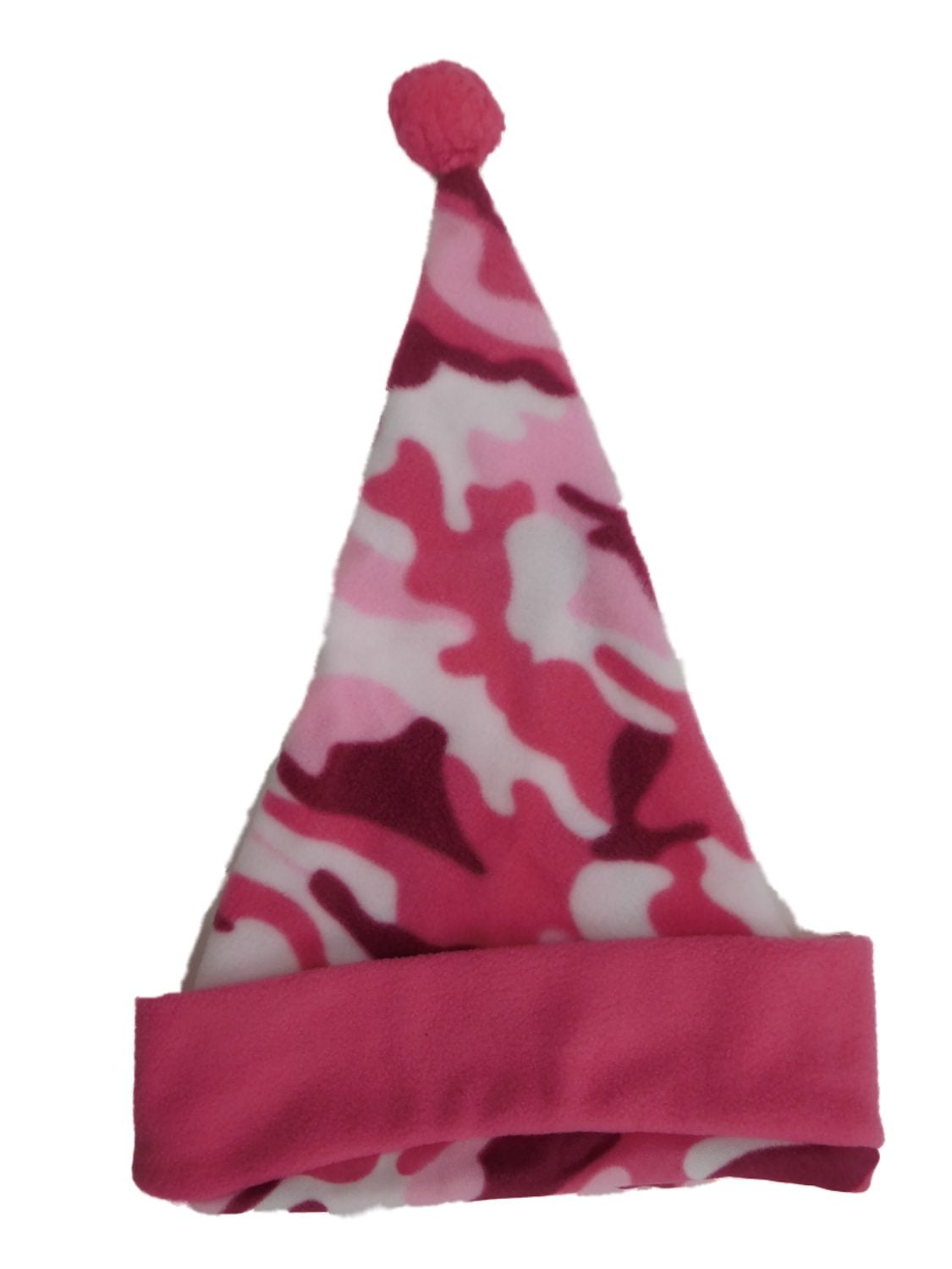 Womens Pink Camo Print Santa Claus Hat Camouflage