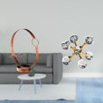 thumbnail image 2 of Soporte moderno de metal para botellas, escultura esférica con forma de burbuja, adorno de mesa para escritorio, oficina, estantería, sala de estar o, 2 of 8