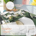 thumbnail image 3 of Abstract Oil Painting Full Duvet Cover Set, Watercolor Beige Green Graffiti 4 Piece Microfiber Bedding Set with Zipper Closure, Bed Sheet and 2 Pillow Shams, Soft Bedding Cover, 3 of 12