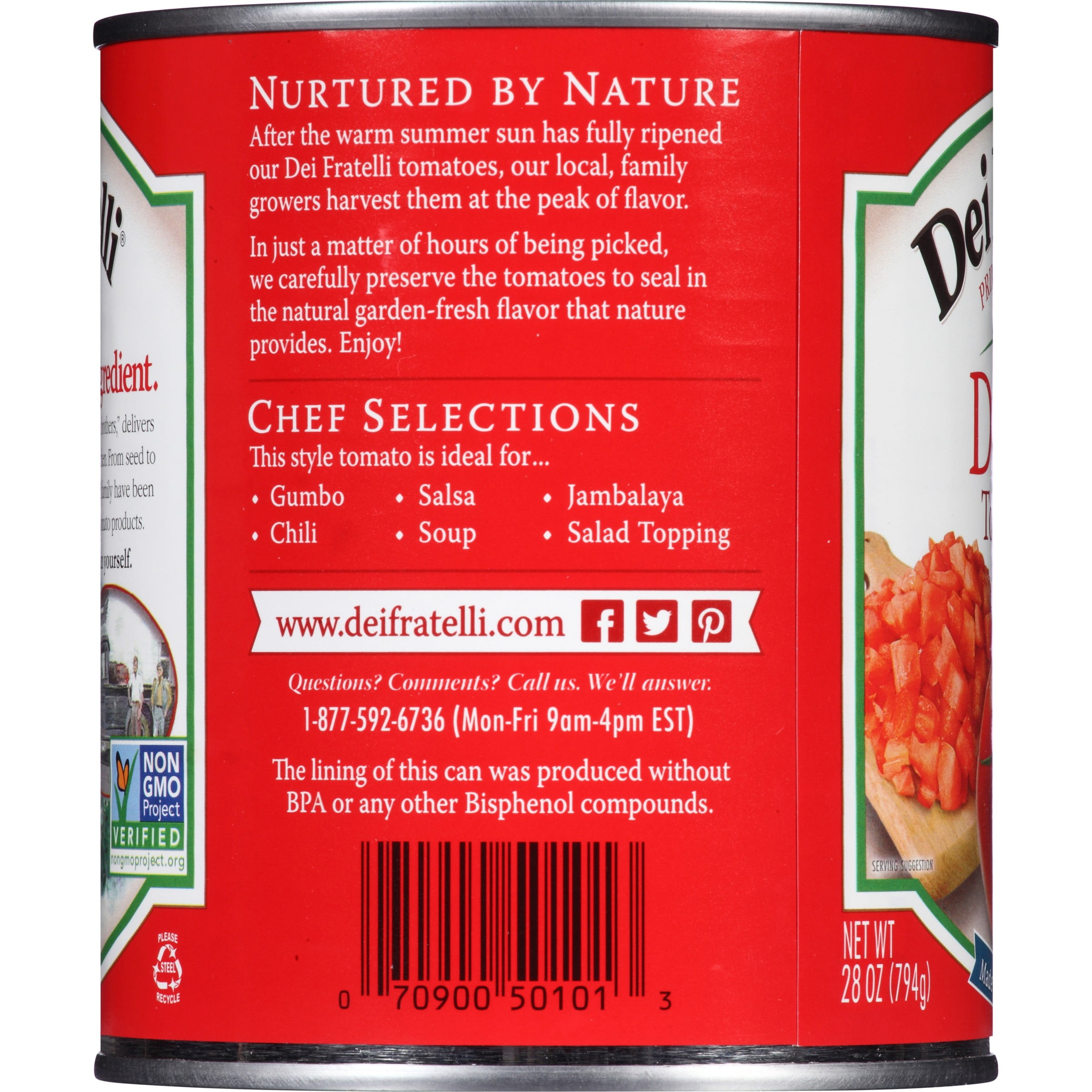 Dei Fratelli Diced Tomatoes, 28 Oz