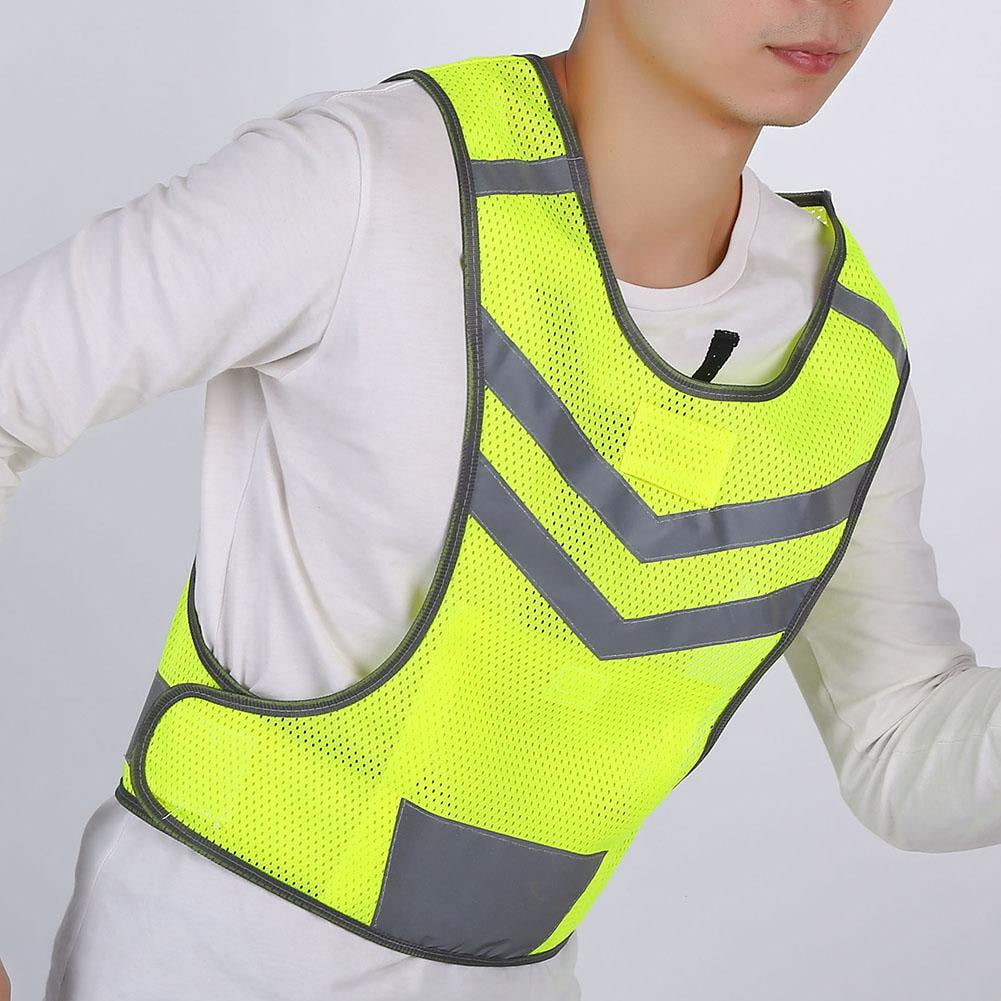 High Visibility Adjustable Reflective Safety Vest for Cycling Running Walking 