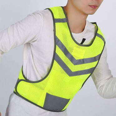 VBESTLIFE High Visibility Adjustable Reflective Safety Vest For Outdoor Sports Cycling Running Hiking, Fluorescent Vest, High Visibility Vest