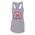 thumbnail image 3 of Waymaker Rainbow Inspirational/Christian Ladies Racerback Tank Top, Heather Grey, Medium, 3 of 5