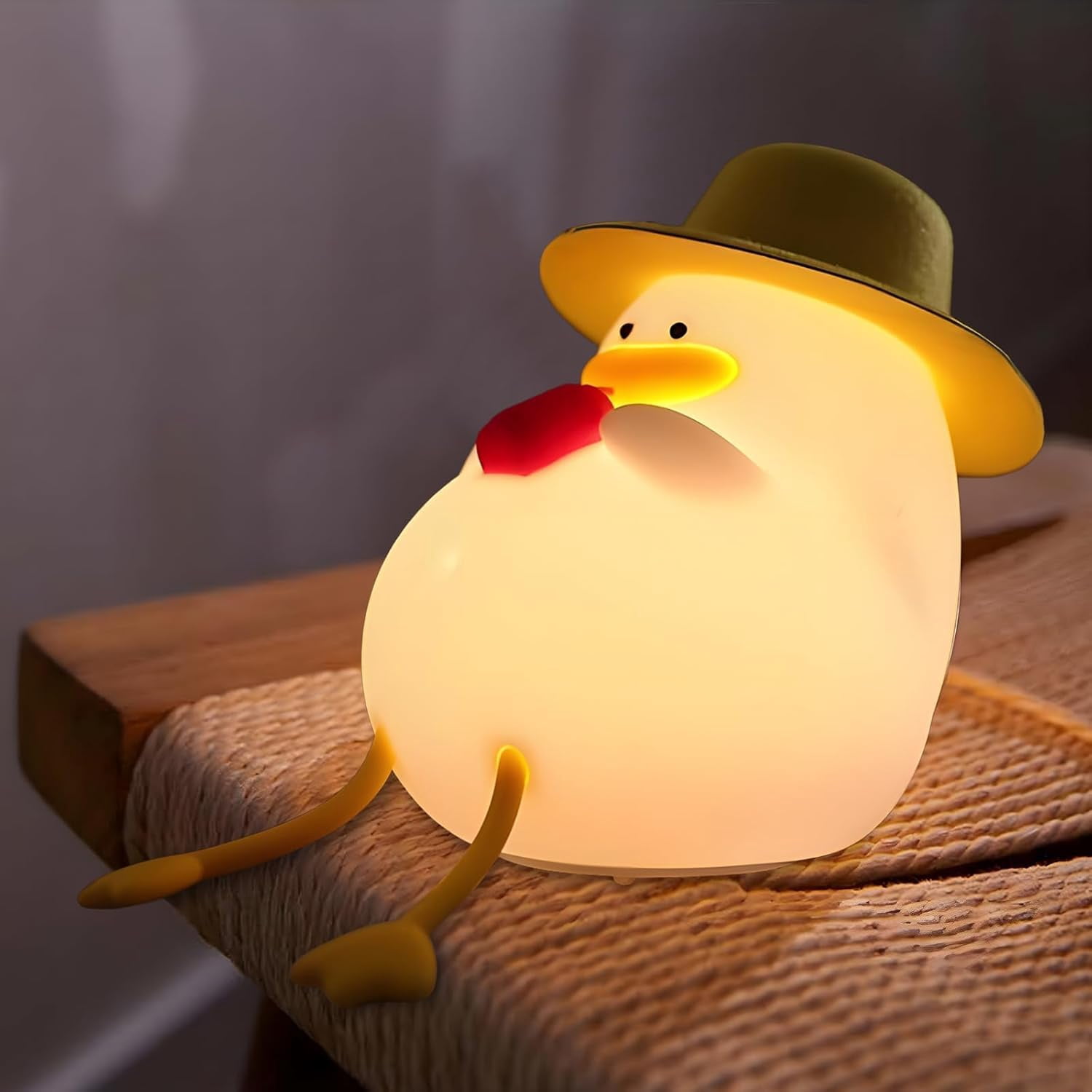 Duck Night Light for Kids, Cute Duck Touch Lamp for Bedrooms, Soft Silicone Rechargeable Nursery Nightlight for Classroom Decor Bedside Lamp Gifts for Baby Girls