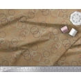 thumbnail image 2 of Soimoi Brown Cotton Voile Fabric Abstract Circles Abstract Print Fabric by Yard 42 Inch Wide, 2 of 3