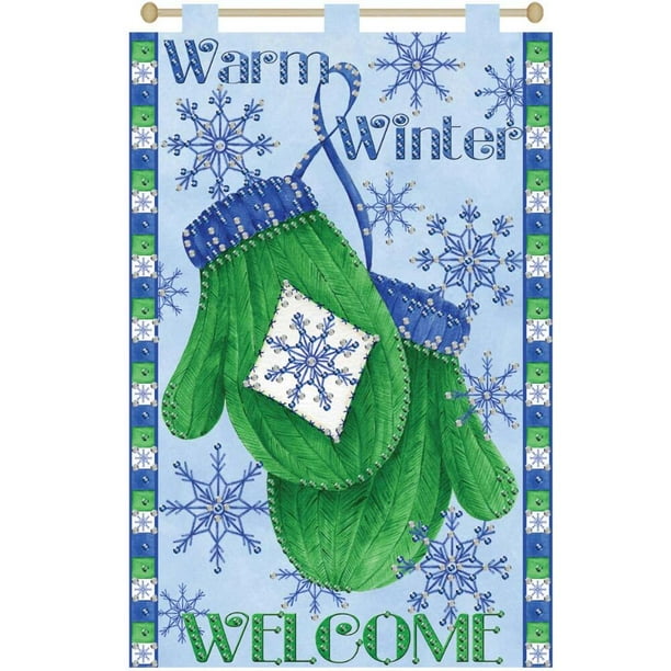 Felt Street Warm Winter Welcome Banner Felt Sequin Kit Walmart