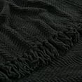 thumbnail image 4 of Home Soft Things Reversible Tweed Throw Blanket, Super Soft & Cozy - Raven, 60x80", 4 of 8
