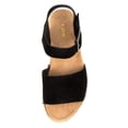 thumbnail image 3 of YDN Women Comfortable Open Round Toe Sandals Slingback Wedge Platform Low Heels Buckle Daily Outfit Dressy Shoes Size 7 Black, 3 of 4
