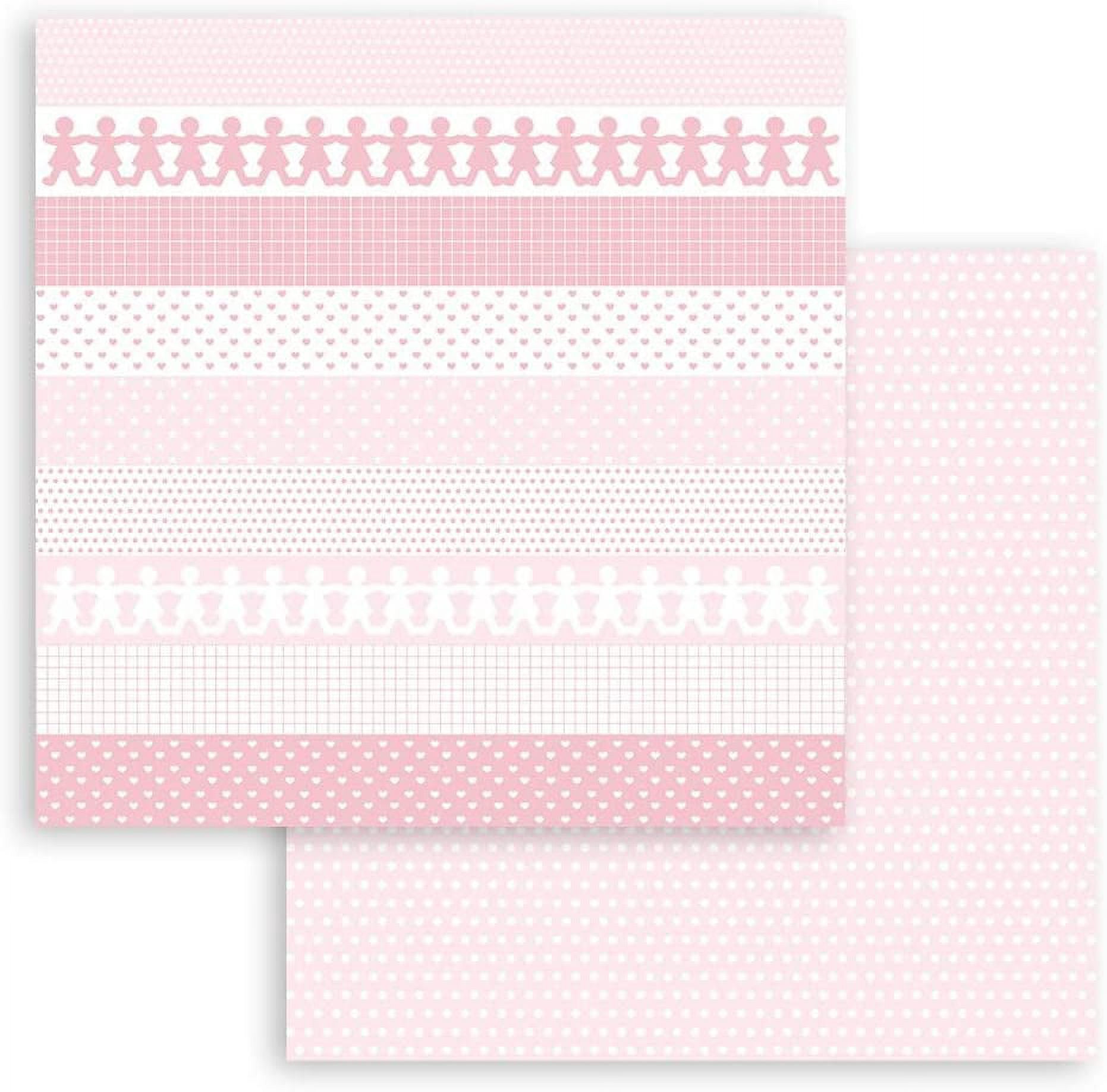 Stamperia Backgrounds Double-Sided Paper Pad 12"X12" 10/Pkg-Baby Dream Pink, Day Dream