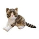 thumbnail image 1 of Muñeco de peluche de gato de simulación, adorno hecho a mano, diseño de escena, accesorios, almohada Marrón claro, 1 of 9