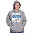 thumbnail image 4 of US Airforce Service Before Self Zip Up Hoodie Men's Women's Brisco Brands S, 4 of 6