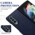 thumbnail image 3 of Nalacover Slim PU Case for Samsung Galaxy Z Fold4 5G 2022, Anti-Scratch Flip Premium Leather Lightweight Shockproof Cover for Galaxy Z Fold 4 (7.6 inch), Blue, 3 of 7