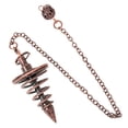 thumbnail image 2 of Colgante de cono en espiral de metal de bronce, colgante espiritual, colgante, colgante, colgante, joyería, 2 of 6