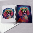 thumbnail image 4 of Hippie Cavalier King Charles Spaniel Portrait oil painting Watercolor Tie-dye Vintage Spiral Bound Journal Dog Lover Gifts 5x7in Spiral Notebook - 00015, 4 of 5