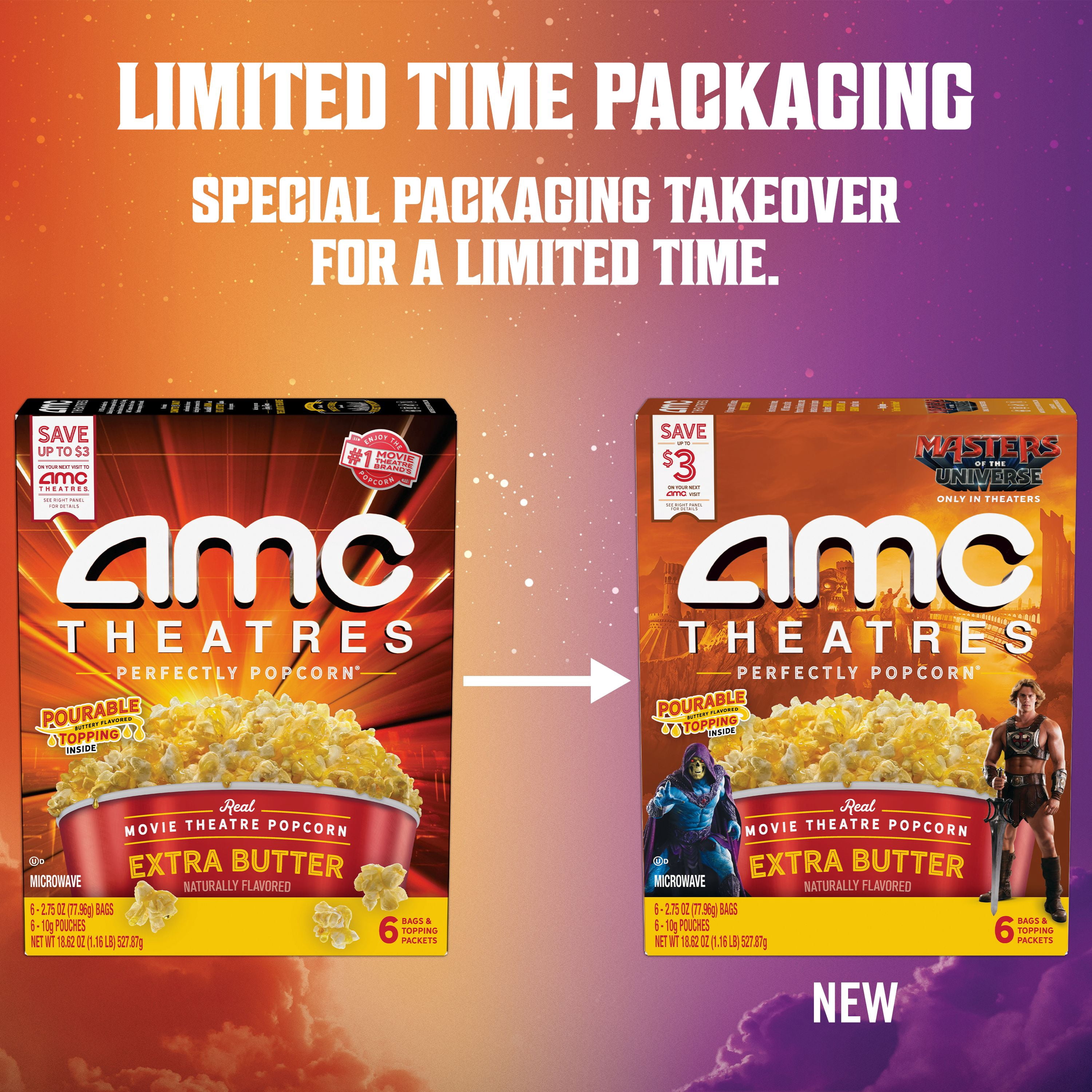 AMC Theatres Microwave Popcorn 6ct, Extra Butter