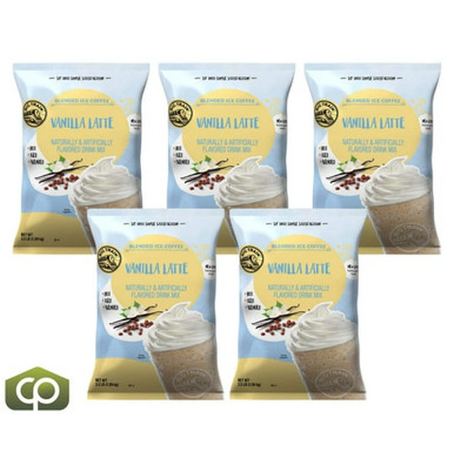 Big Train 3.5 lb. Versatile Vanilla Latte Blended Ice Coffee Mix (5/Case)