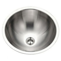 Houzer Opus 16 in Stainless Steel Topmount Single Round Bowl Bathroom Sink with Overflow Assembly - CRTO-1620-1