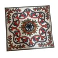 thumbnail image 2 of Funda de almohada Macarena Bordada con diseño de flores 45 cm x 45 cm Rojo y verde, 2 of 8